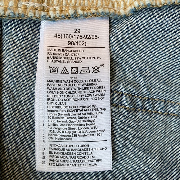 Banana Republic Premium Denim High Rise Wide Leg Crop Jeans Medium Wash Sz‎ 29 - Picture 7 of 8